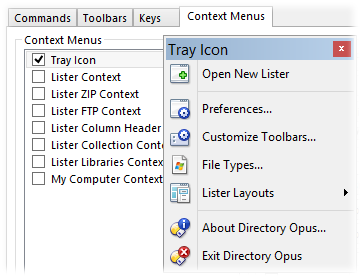 Context Menus