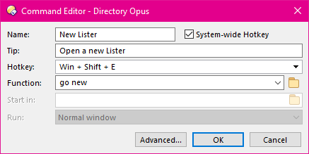 Command Editor