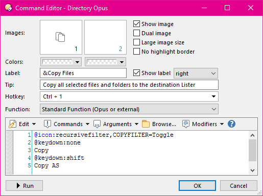Advanced Command Editor